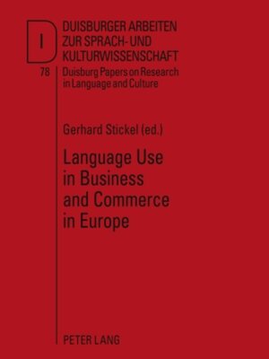 cover image of Language Use in Business and Commerce in Europe
